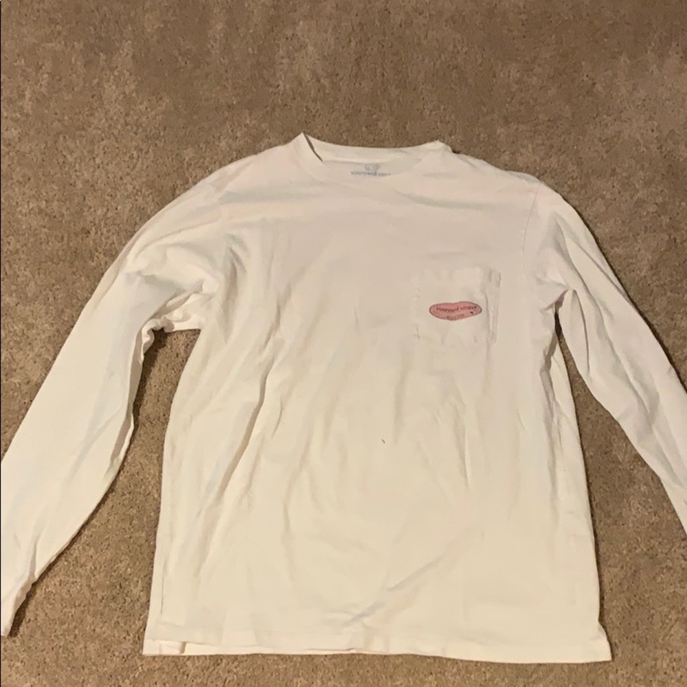 White Vineyard Vines Long-Sleeve Tee
